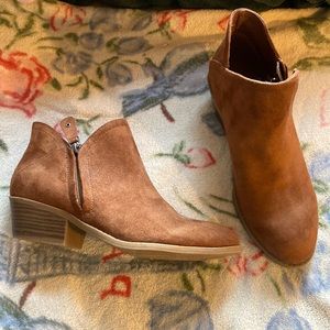 Brown low heel boots